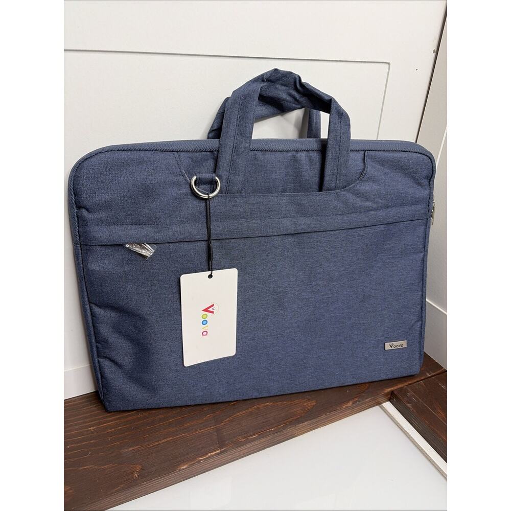 Voova 16 Inch Water Resistant Laptop Sleeve Bag Blue w/ Strap NWT